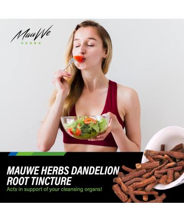 Mauwe Herbs Dandelion Root Tincture - Organic Liquid Extract for Digestive Cleanse & Immunity - 4 fl. oz - Buy Online on GoSupps.com