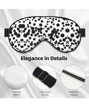 SSIMOO Black & White Big Dot Sleep Mask - Adjustable Breathable & Fashionable Eye Mask for Comfortable Sleep | International Shipping Available - Buy Online on GoSupps.com