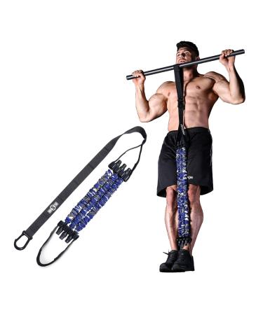INNSTAR Pull up Assist Band System Adjustable Anti Snap Chin Up Assistance Elastic Resistance Band Patent Pending Camo Blue