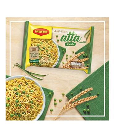 MAGGI Instant Atta Noodles Masala 75g pack of 5 Indian Snacks