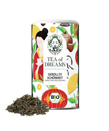 Tea of Dreams Organic Green Tea | "Rolled Beauty" China Chun Mee Zhejiang | Loose Leaf Tea | 80g