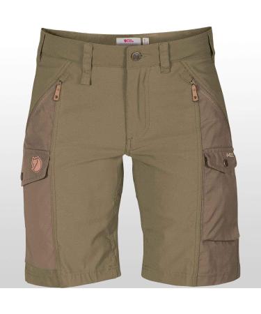 Fj llr ven Women's Nikka Curved Shorts W 42 - Olive Green Lightweight Outdoor Shorts | International Shipping Available - Buy Online on GoSupps.com