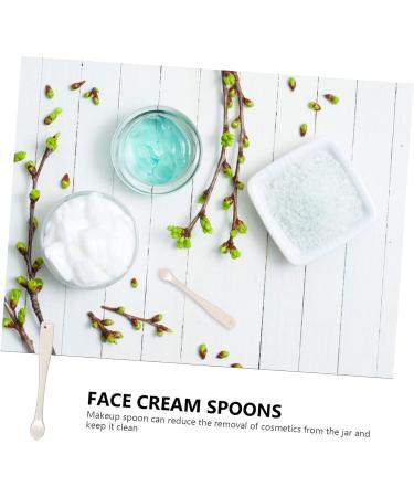Beatifufu 6pcs Electroplating Cream Spoon Face Cream Applicator Face Cream Spoon Spatula Zinc Alloy Skin Care 6x2x0.7cm Silver - Buy Online on GoSupps.com