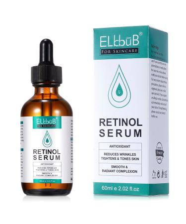 Retinol Serum - 60ml Retinol Liposome Delivery System with Hyaluronic Acid and Vitamin E  Aloe  Anti Aging Retinol Serum for Skin Repair  Fine Line and Wrinkles 2 Fl Oz (Pack of 1)