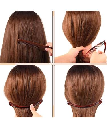 3 Pieces Banana Hair Clip Banana Hair Clips for Thick Long Hair Retro Plastic Combs Grips Fishtail Hairs Clip for Women's Sports Facial Washing Hairs Fashion Accessories (White Black Brown) - Buy Online on GoSupps.com