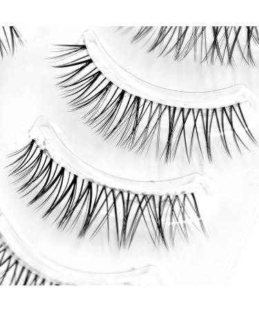 KISSNOWY 5Pairs Natural Manga Anime Clear Band Eyelashes Extension for Cosplay Makeup - C-03 - Buy Online on GoSupps.com
