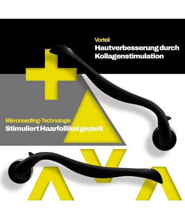 Buy Bart Roller Kohliti | Matt Black Dermaroller | 0.5mm Titanium Needles for Beard & Hair Growth | Achieve Even Complexion - Buy Online on GoSupps.com