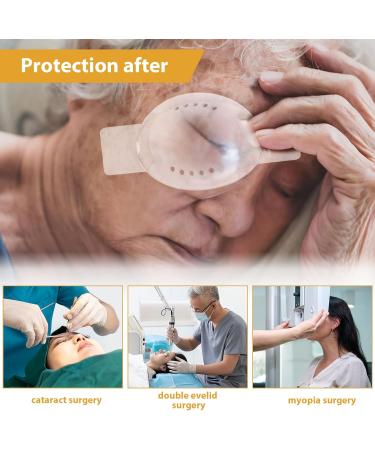 Thinp 4 Pcs Clear Eye Shield - Post Cataract & Lasik Surgery Plastic Eye Patch with Tape | Breathable Eye Shields for Recovery - Buy Online on GoSupps.com