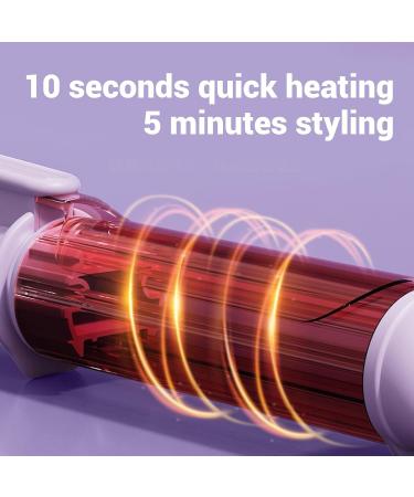 40mm Rotating Curling Iron Negative Ions Curling Wand Automatic Hair Curler with Long Barrel 10S Fast Heating Temp Adjustable Ceramic Hair Crimper for Home & Travel - Buy Online on GoSupps.com