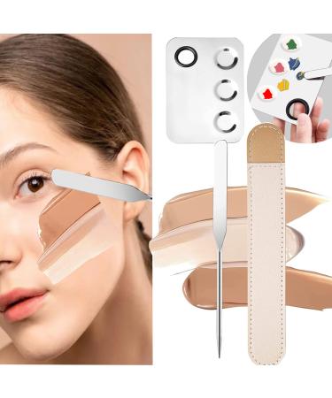 Picasso Spatula Makeup Korean  Korean Makeup Spatula  Professional Korean Spatula Makeup  Makeup Spatula Korean  Foundation Spatula Korean  Picasso Makeup Spatula (Spatula+Palette+Leather Cover)