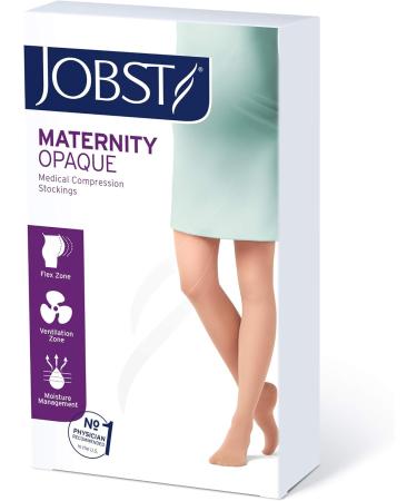 JOBST Maternity Opaque Compression Pantyhose 15-20 mmHg - Closed Toe Moderate Support for Swollen Legs Black Medium - International Shipping Available - Buy Online on GoSupps.com