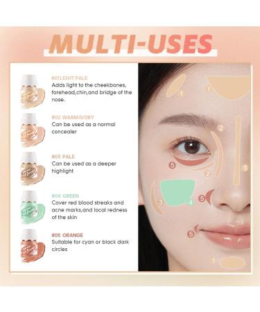  Ecoticfate Full Coverage Concealer Makeup - Full coverage concealer for dark spots under eyes | 15ml lightweight color concealer for spot coverage Ecoticfate - Buy Online on GoSupps.com