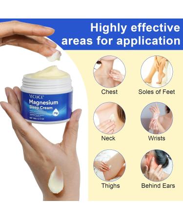 Magnesium Lotion Pure Magnesium Cream for Better Sleep Leg & Joint Care Non-Greasy -Topical Magnesium Chloride-Skin Friendly Ingredients-3.17 OZ 3 Ounce (Pack of 1) - Buy Online on GoSupps.com