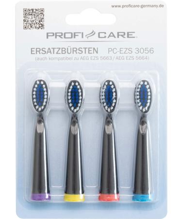 ProfiCare accessory set for PC-EZS 3056 4-pack blistPack replacement toothbrushes black