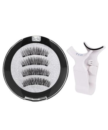 Magnetic Eyelashes Lightweight Magnetic Lashes Clip-On Magnetic False Eyelashes 4 Fake Eyelashes None Glue Needed Eyelashes with Magnets Easy to Wear and Remove for All-Day Comfort