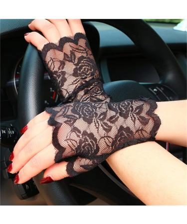 Grunge Wedding Gloves | Fingerless Sun Protection & Rave Short Gloves - Buy Online on GoSupps.com