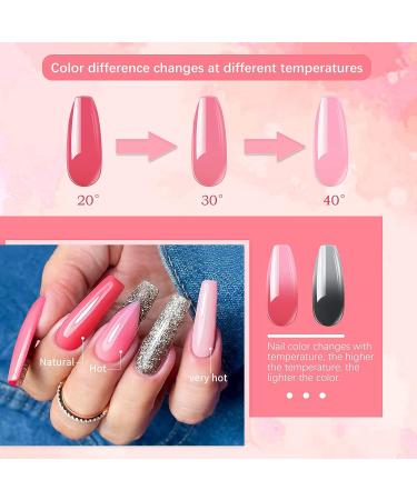 Poly Nail Gel Kit - 10 Colors Quick Builder Extension with Temperatures Change Rhinestones - Complete Poly Gel Starter Kit for DIY Manicure - Mother's Day Gift - Buy Online on GoSupps.com