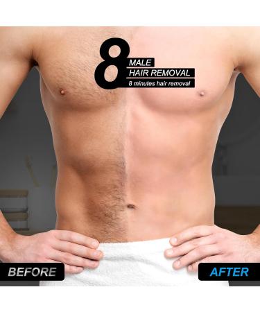 Men's Long-Lasting Sensitive Skin Depilatory Cream - Fast-Acting Painless Hair Removal for Chest Back Arms Legs & Underarms - 2.1fl oz - Buy Online on GoSupps.com