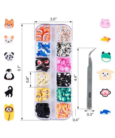 3D Cartoon Animal Polymer Clay Slices for Nail Art & DIY Manicure - Assorted Flake Design - Buy Online on GoSupps.com