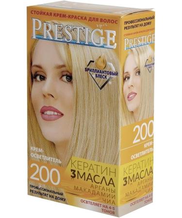  Vip's Prestige "Vip's Prestige" hair tint cream 200 shades lightens 4-5 shades with argan macadamia and chia oil. - Buy Online on GoSupps.com