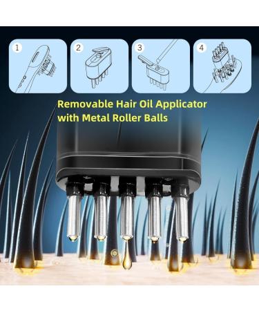 Soulqool 3-in-1 Electrical Hair Oil Applicator & Scalp Massager Comb - Lighted Removable Head Scratch Massager for Men & Women | Best Hair Care Tool - Buy Online on GoSupps.com