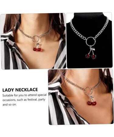 CALLARON Cherry Chain Necklace 1pc Cherry Necklace Friendship Necklace Necklaces Jewelry Neck Chain Cold Wind Present - Buy Online on GoSupps.com