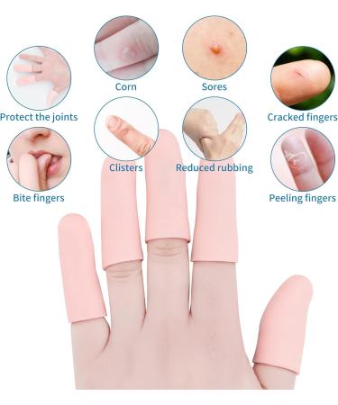 Buy Silicone Finger Protectors (12 Pack) - Gel Finger Sleeves for Pain Relief Arthritis Calluses and Blisters - Comfortable & Durable - Buy Online on GoSupps.com