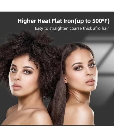 250-500 F Flat Iron for Black Women | Rhinestones Hair Straightener for 4C Hair | Bling Diamond Dual Voltage Salon Quality Red Hair Straightener - Buy Online on GoSupps.com