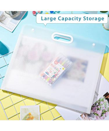 Art Portfolio Bags 17.32 x 14.17 Inches 2 Pieces Portfolio Folder for Artwork Storage Box for Artwork Kids Keepsake Portfolio with Handles Waterproof Kids Portfolio Bag for Kid's Artwork Keepsakes - Buy Online on GoSupps.com