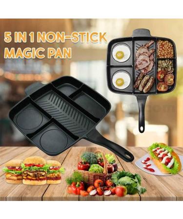 Soup Pot 5 in 1 Divided Stainless Steel Grill Frying Pan Multi-Purpose Kitchen Utensils Pots for Kitchen Plate - Buy Online on GoSupps.com