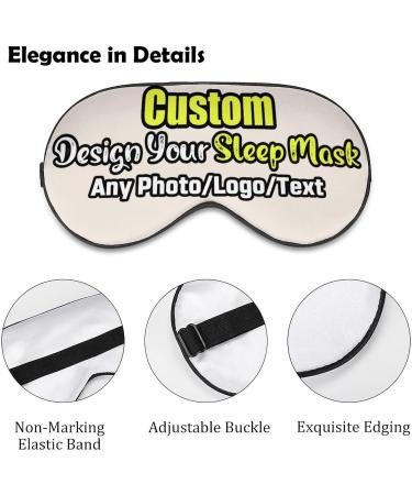 Personalized Custom Sleep Mask with Adjustable Soft Eye Masks - Add Your Design & Photo | Customizable Gift - Linen Material - 1 Count - Buy Online on GoSupps.com