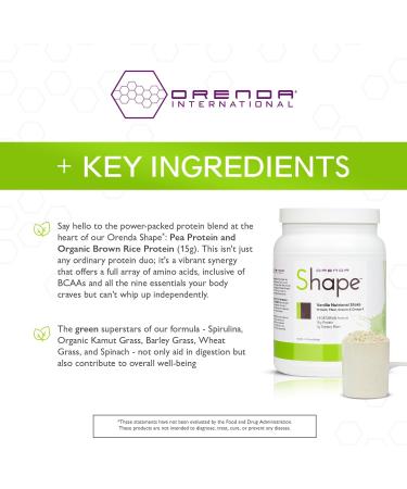 Orenda Shape® Vanilla Protein Shake - Plant-Powered Pea & Brown Rice Blend with Superfoods | Ready-to-Serve Nutrition 21.4oz - International Shipping Available - Buy Online on GoSupps.com