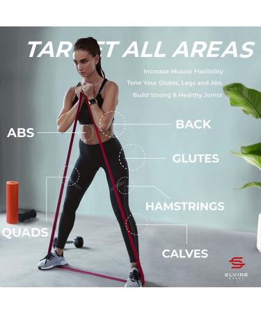 ELVIRE Fabric Resistance Bands Set of 3 for Women | Workout Exercise & Booty Bands | Glute & Leg Bands for Squats | Long Red & Grey - Buy Online on GoSupps.com
