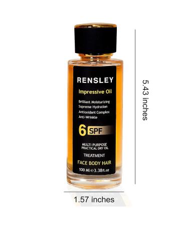 RENSLEY Skin Care Oil - Multi-Purpose Anti-Aging Moisturizer for Body Face & Hair - 3.38 oz | Best Anti-Wrinkle Cuticle & Stem Cell Care Oil - Buy Online on GoSupps.com