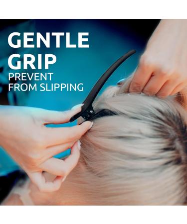 Stoutips Pack of 12 Hair Sectioning Clips for Girls and Women with 1 PCS Antistatic Tail Comb Professional Hairdresser Clips for Salon Styling & Care Hair Dying Accessories Black - Buy Online on GoSupps.com