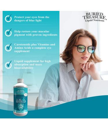 Lumi Shield Plus Liquid Eye Vitamin - Dr. Formulated AREDS 2 Formula with Lutein, Zeaxanthin & Meso-zeaxanthin for Vision Support - Peppermint Flavor - 16 oz - Buy Online on GoSupps.com