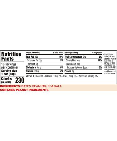 Larabar Peanut Butter Cookie Gluten Free Vegan Fruit & Nut Bar 1.7 oz 16 Ct - Buy Online on GoSupps.com