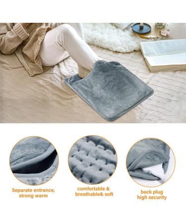 Buy Hojalis Electric Foot Warmer Pad 40x40 cm - 6 Temperature Levels 4 Timers & Overheat Protection for Full Body Comfort Dark Gray - Buy Online on GoSupps.com