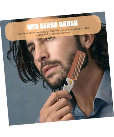 Frcolor Foldable Hair Comb & Beard Brush - Portable Stainless Steel Grooming Tool for Men | Salon Quality & Travel-Friendly - Buy Online on GoSupps.com