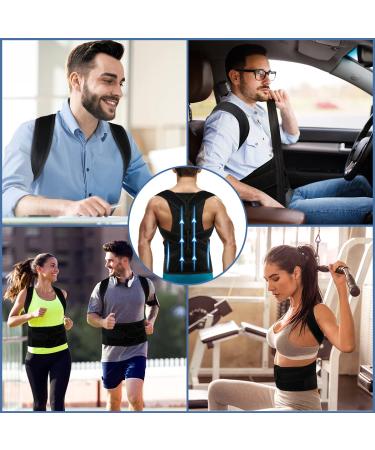 ABACKH Back Brace Posture Corrector for Women and Men - Adjustable Posture Back Brace for Upper and Lower Back Pain Relief - Improve Back Posture and Lumbar Support XL(37"-42") X-Large(37-42 Inches) - Buy Online on GoSupps.com