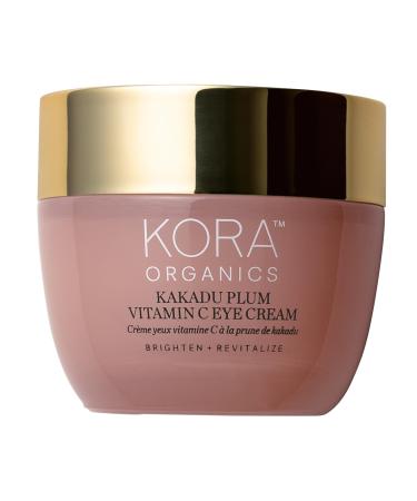KORA Organics Kakadu Plum Vitamin C Eye Cream Hydrating & Revitalizing Certified Organic Cruelty Free Refillable 0.51 fl oz Regular