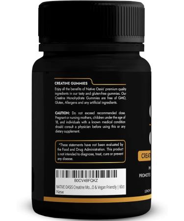 Buy Creatine Monohydrate Gummies | 5000 MG Strength & Energy Supplement | Vegan Gluten Free - 60 Count - Buy Online on GoSupps.com