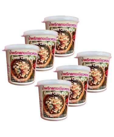 Lobo Pack of 6 Green Curry Paste Thailand 400 g Pot