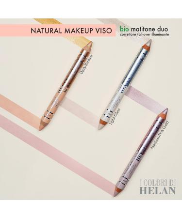 Helan I Colori di Helan - 2-in-1 Organic Pencil Dark Bronze Blemish Corrector + Natural Face Illuminator Soft Nourishing Double Edge Pencil with Vitamin E Long-Lasting Makeup - Buy Online on GoSupps.com