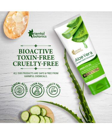 Oriental Botanics Aloe Vera Green Tea & Cucumber Under Eye Gel 40ml with Vitamin B3 & B5 - Buy Online on GoSupps.com