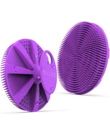 Beautail silicone body brush shower brush made of silicone gentle peeling brush body peeling brush bathing brush more hygienic than luffa for women men sensitive skin 1 piece purple - Buy Online on GoSupps.com