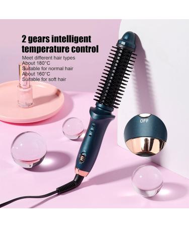 Smart Curling Brush & Iron 2-in-1 | Portable Electric Hair Brush for Straight & Curly Hair | Thermostatic US Plug 110V | Green - Buy Online on GoSupps.com