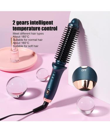 Best 2 in 1 Hair Curler & Straightening Brush - Portable Electric Thermostatic Hair Tool - Green US Plug 110V - Dual Purpose for Beautiful Curls & Straight Hair - Buy Online on GoSupps.com