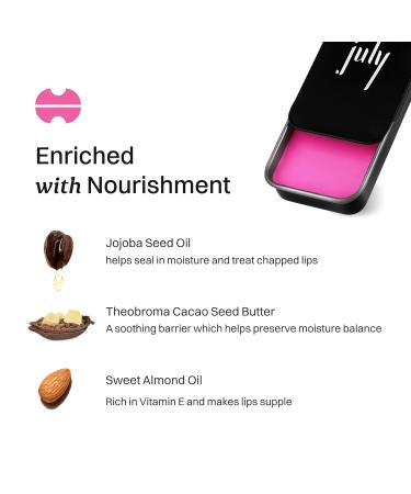 July Fruit Berry Kiss Lip Balm - 24hr Moisturization SPF 15 Jojoba & Almond Oil for Soft Plump Lips - Hydrate & Lighten - 10gm - Buy Online on GoSupps.com