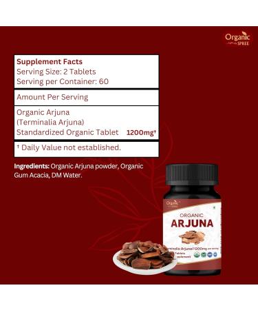 ORGANIC SPREE Arjuna & Mukta Vati Supplement 120 Tablets Each USDA Organic Terminalia Arjuna & Ayurvedic Blend - Buy Online on GoSupps.com